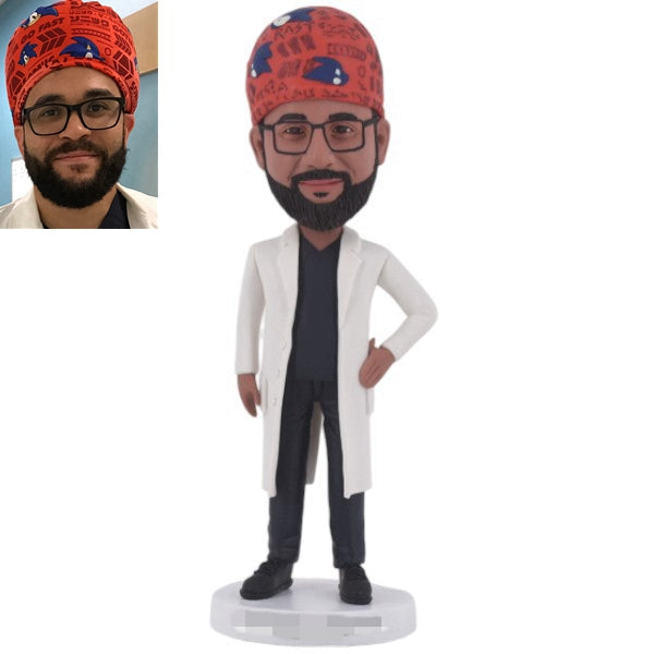 Custom Doctor Bobblehead in surgeon cap