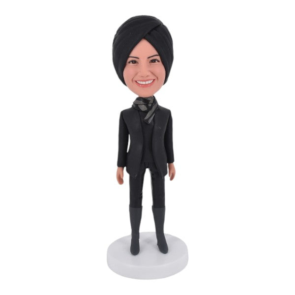 Custom Indian business Bobblehead wearing headscarf