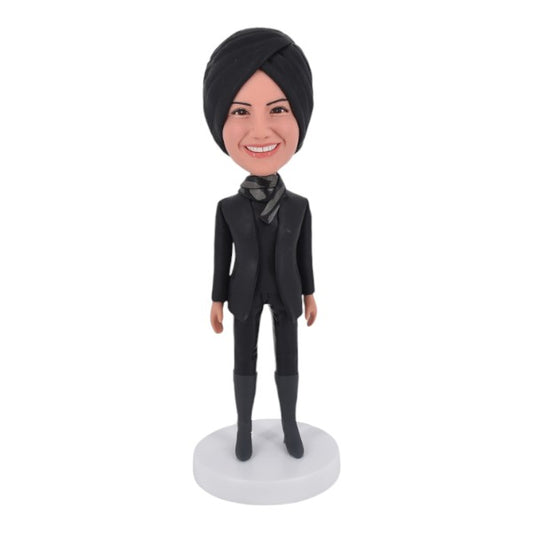 Custom Indian business Bobblehead wearing headscarf
