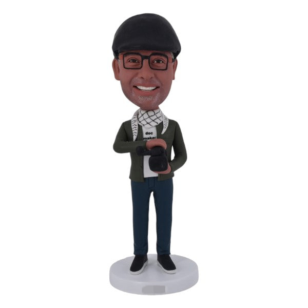 Custom Photographer Bobblehead with camera personalized photography gift