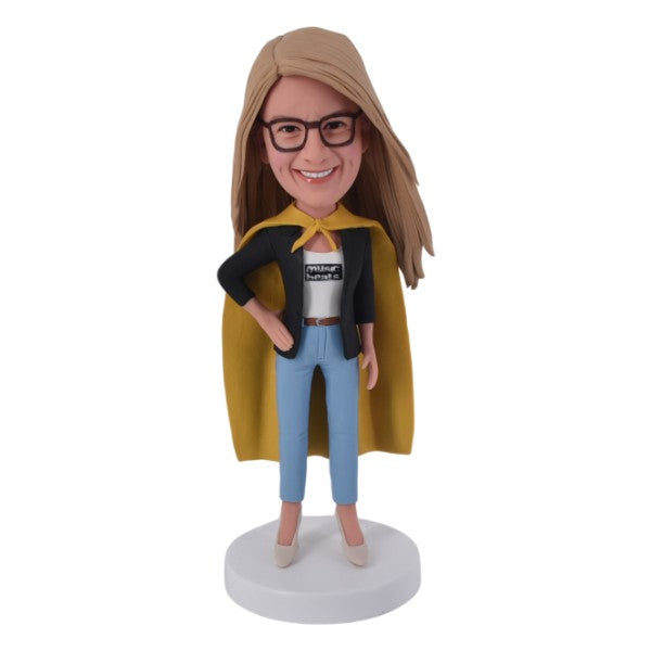 Custom Superhero Bobblehead with cape 