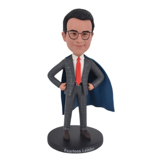 Custom Superman Boss Bobblehead in suit and cape for team leader