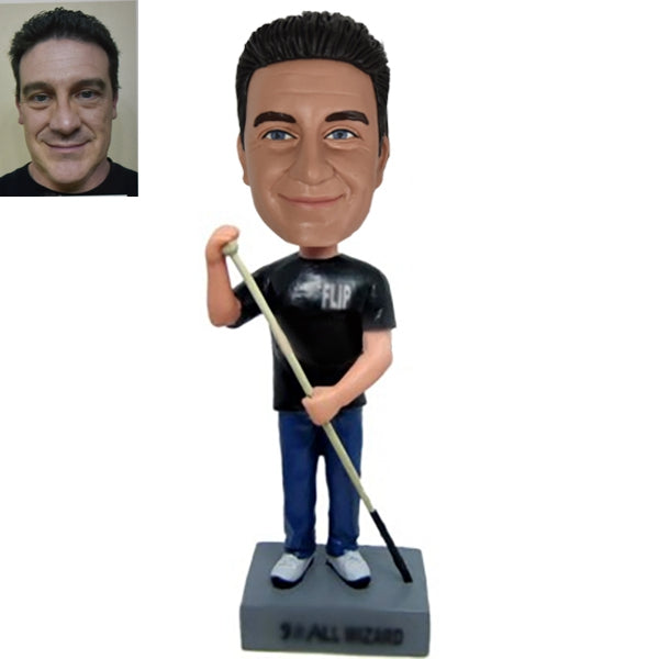 Custom Billiard Ball Player Bobblehead Snooker