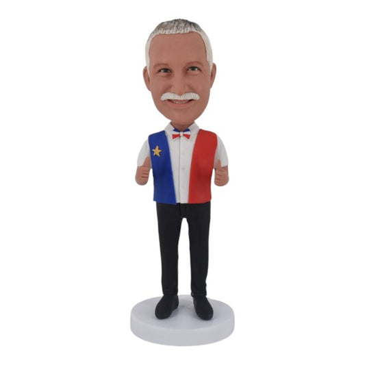 Customized Bobblehead with Acadian style Vest