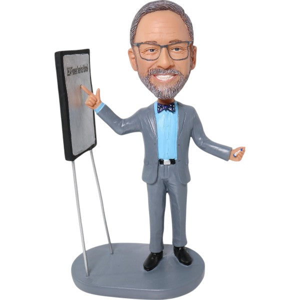 Personalized Boss Bobblehead with Interactive Whiteboard