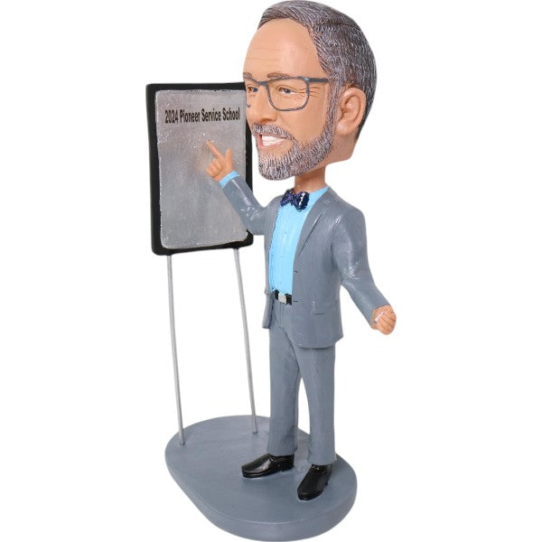 Personalized Boss Bobblehead with Interactive Whiteboard
