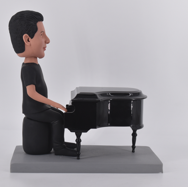 Custom Pianist Bobblehead Playing Piano