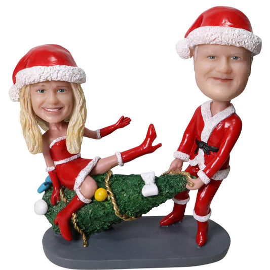 Couple Bobblehead Christmas