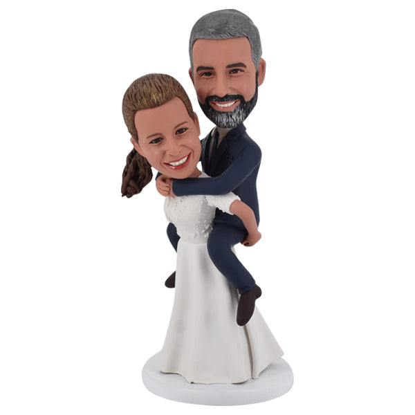 Wedding Bobblehead Bride Carry Groom