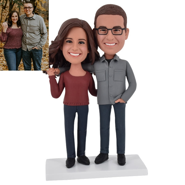 Couple Parents Bobblehead from Picture