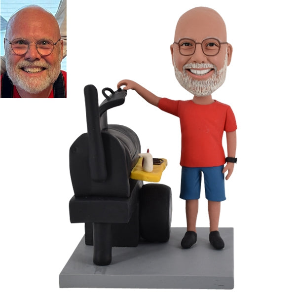 Custom BBQ Bobblehead with Grill