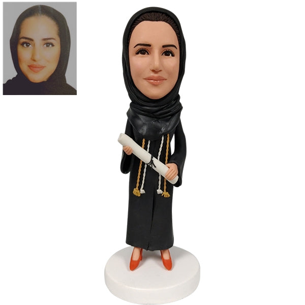 Graduation Bobblehead with hijab