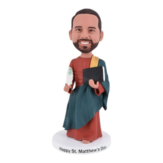 Personalized Bobble head with bible perfect for St. Matthew's Day