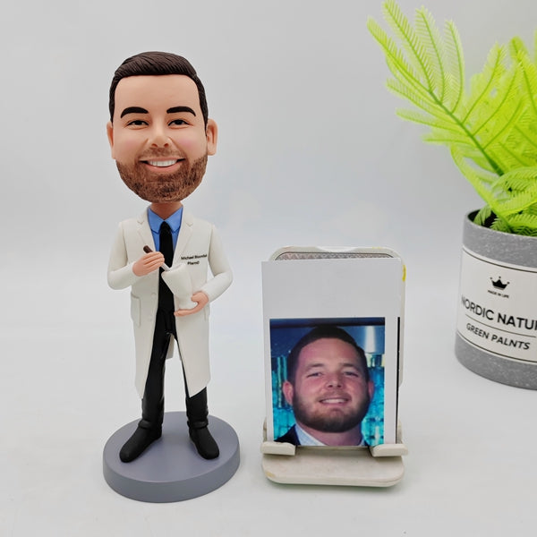 Personalized bobblehead pharmacist chemist