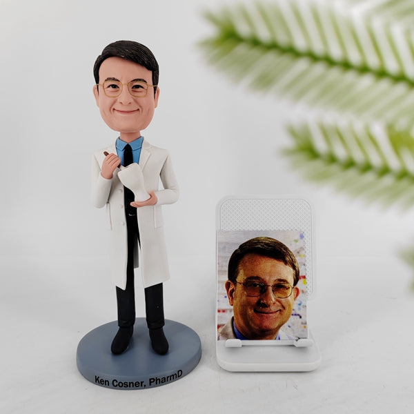 Personalized bobblehead pharmacist chemist