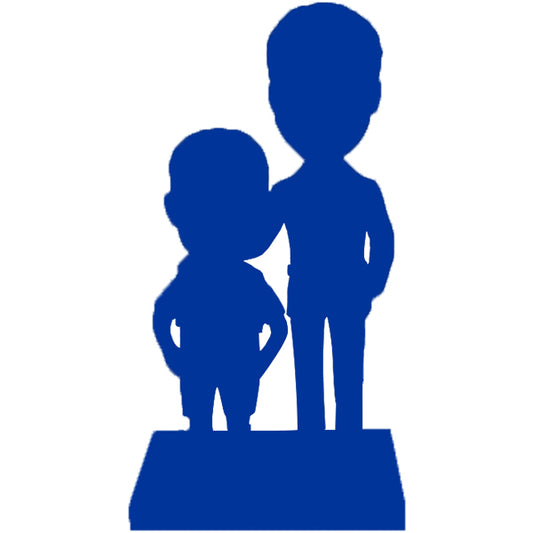 Fully Custom Bobblehead for One Adult and One Kid（Son or Daughter)
