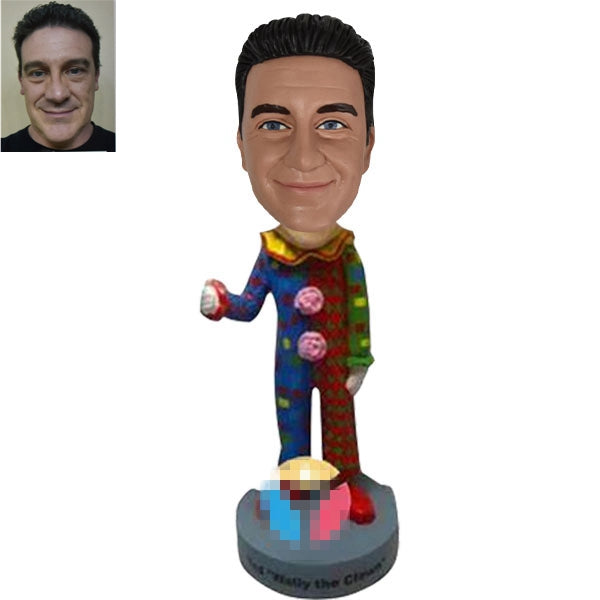 Custom Bobblehead Circus Clown Pantomime