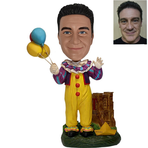 Custom Circus Clown Bobblehead Pantomime