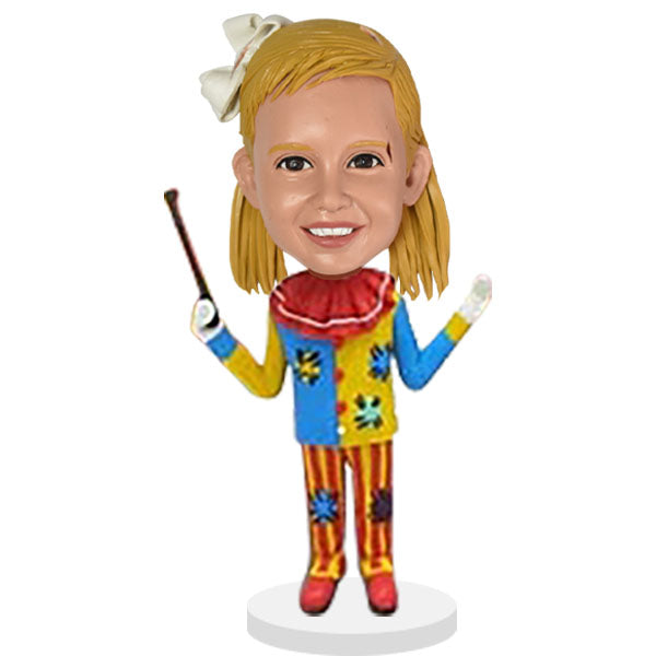 Personalized Circus Clown Bobblehead Pantomime