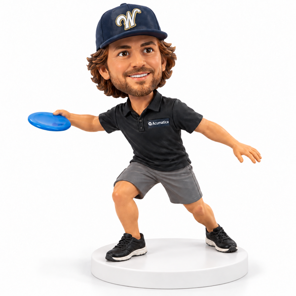 Custom Bobblehead disc golfer