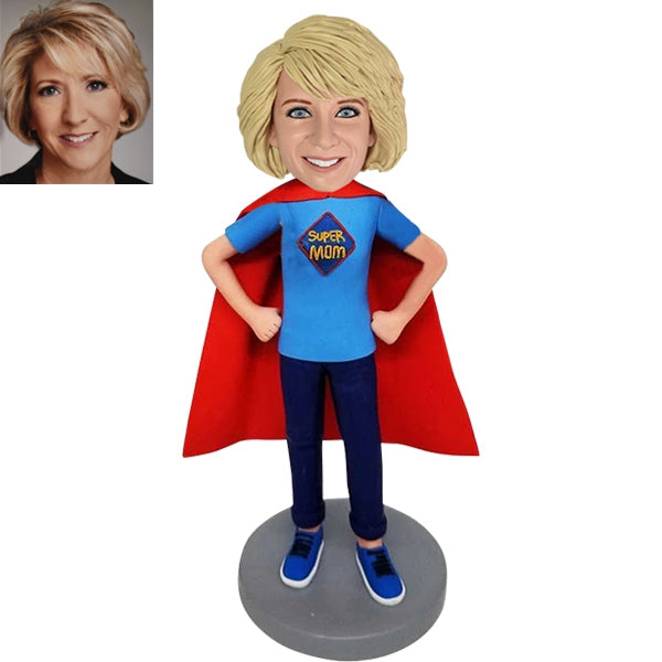 Custom Bobble Head for Super Mom mother's day