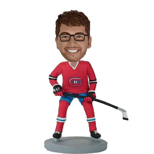 Personalized male Bobblehead in Montreal Canadians Team Uniform