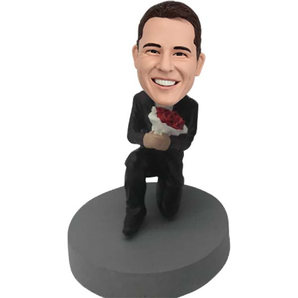 Groom Proposal Custom Bobblehead