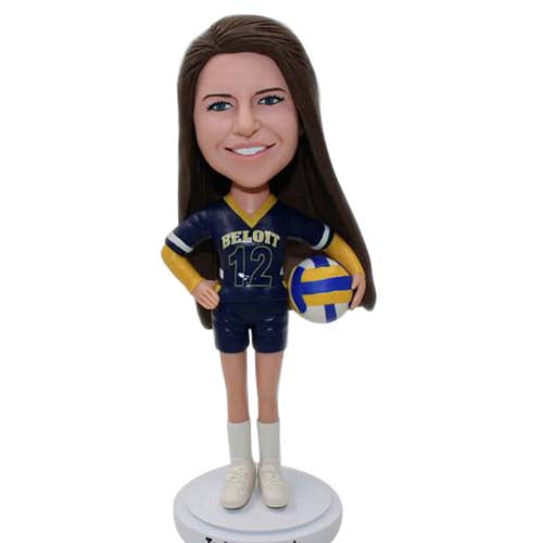 Personalized Volleyball Girl Bobblehead