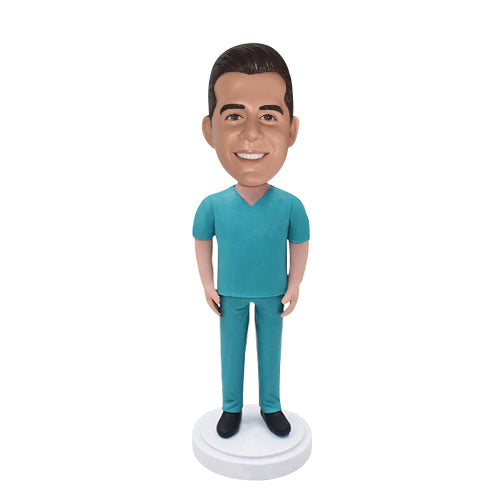 Custom Personalized Nurse Bobblehead in Scrubs