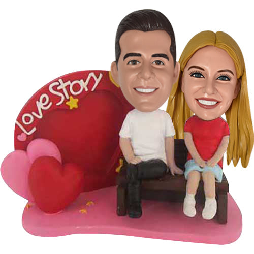 Lovely Couple Bobbleheads Customized Romantic