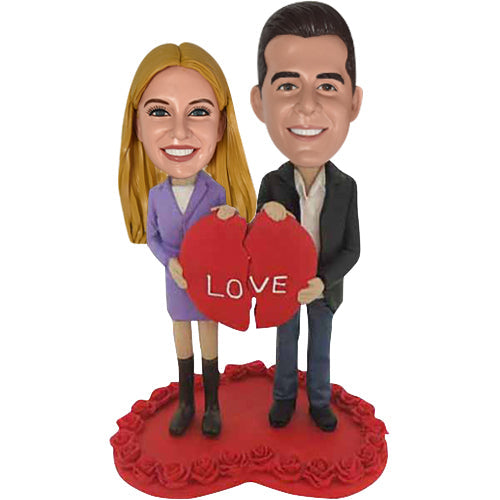 Custom Couple Bobblehead Dolls for Valentine's Day