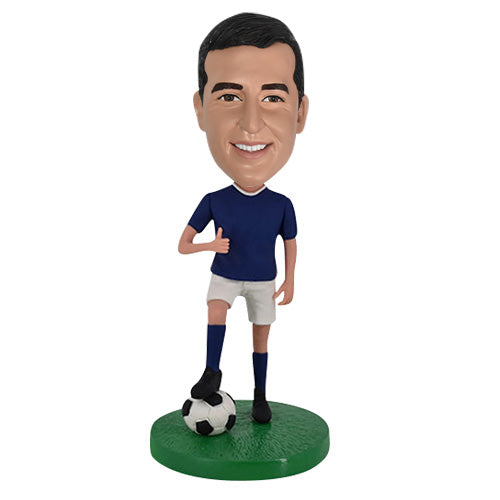 Custom Bobblehead Soccer Player with Thumb Up