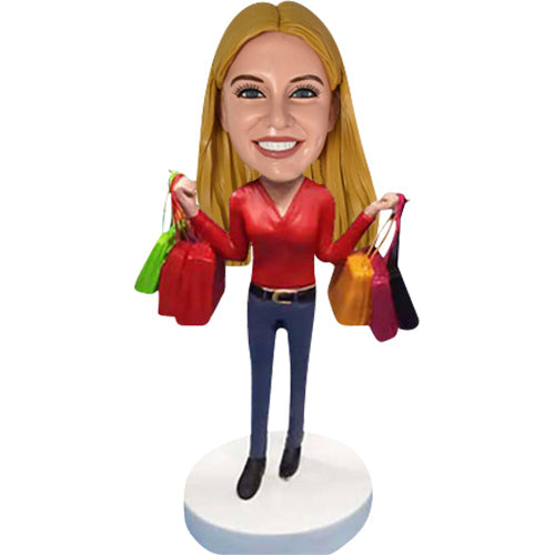 Personalized Bobblehead Shopaholic