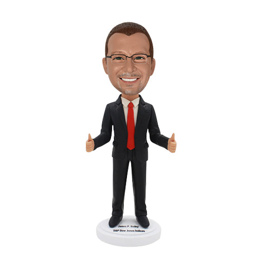Personalized Bobblehead with Thumbs Up Office