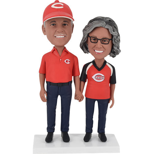 Couple Bobbleheads Cincinnati Reds Baseball