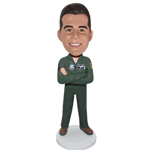 Pilot Personalized Bobblehead in Flight Suit