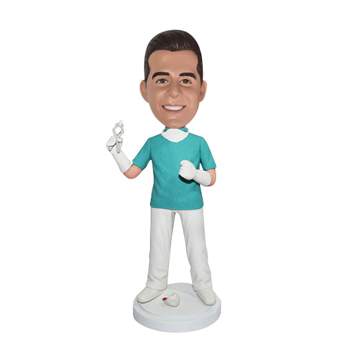 Custom Surgeon Dentist Bobblehead Doll