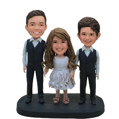 Young Siblings Bobbleheads Custom