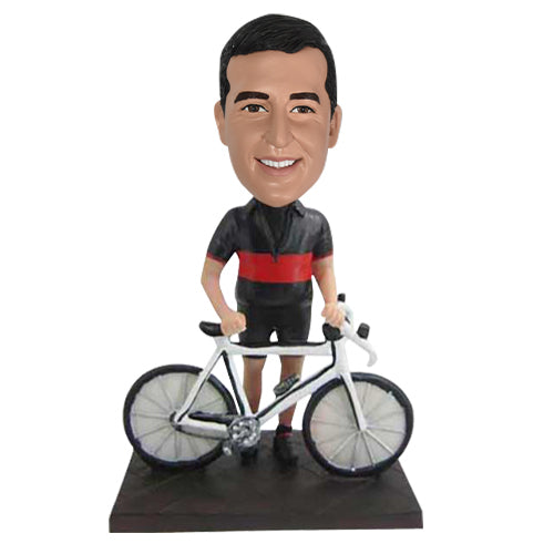 Cyclist Custom Bobblehead on bike