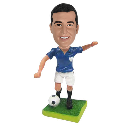 Customized Soccer Player Bobbleheads Ready to Shoot