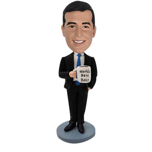 Boss Bobblehead custom with Coffee Mug CEO, Manager