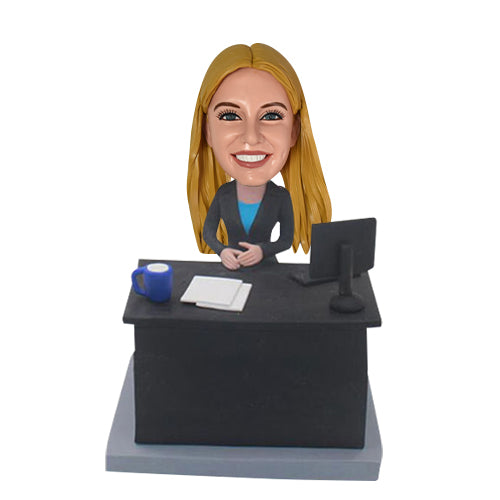 Custom Female Boss Bobblehead Secretary