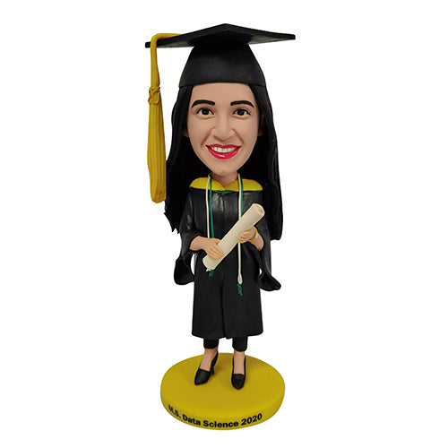 Custom Graduation Bubblehead with Diploma