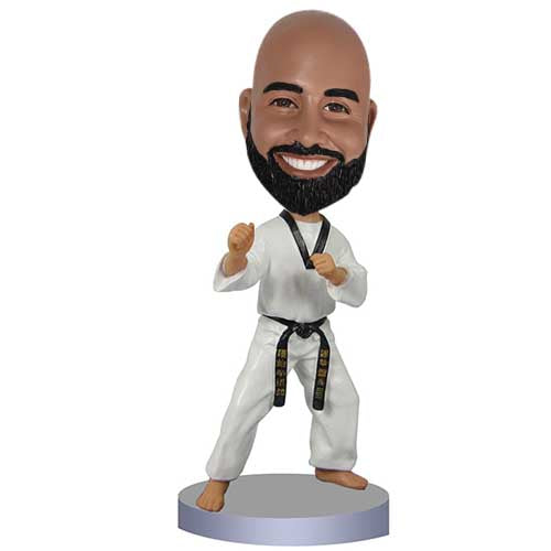 Custom Martial Arts Instructor Bobblehead Karate Move