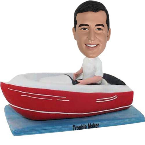 Custom Bobblehead in Boat