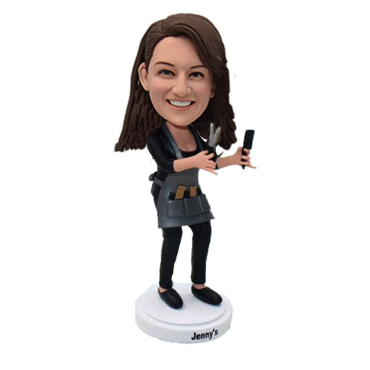 Hairdresser bobblehead custom Female