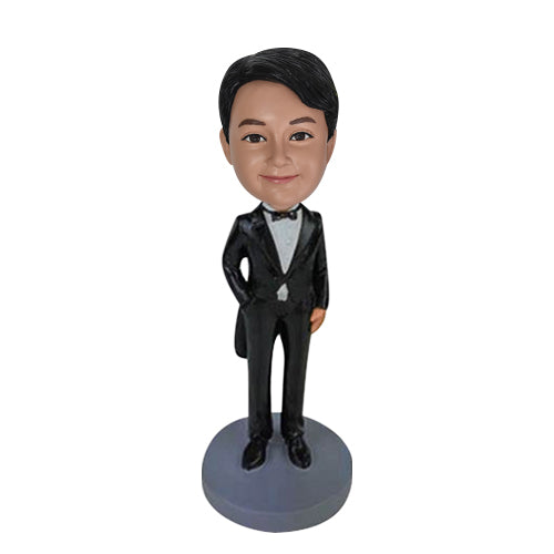 Custom Bobbleheads Ring Bearer in Tuxedo