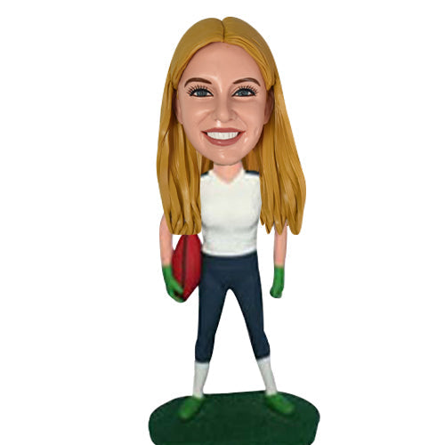 Female Rugby Bobbleheads Custom