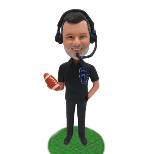 Custom Bobblehead Doll Rugby Coach